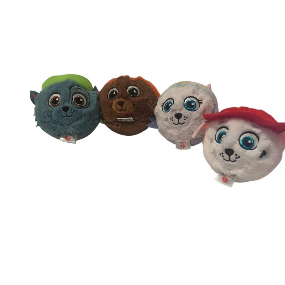 Lot 4 Ty Paw Patrol Beanie Bouncers Plush Ball Toys Rocky Zuma Everest Marshall